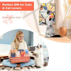 Art Cat Scratching Pad,Wall Scratcher for Indoor Cats - 16.54x11.81x1.18 Inches, Double-Sided Use, Cat Cardboard Scratcher Fits All Breeds & Sizes, Easy to Install,Cat Gifts
