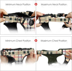 NESTROAD No Pull Dog Harness with Leash, Reflective No Choke Pet Vest Harness,Adjustable Soft Padded Dog Harness with Easy Control Handle for Small Dogs(Checkered Beige,Small)