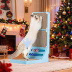 Cat Scratching Board Kitten Scratching Ball Wall Scratchers for Indoor Cats L Shaped Cat Scratcher Cats with Scratcher Pads Blue