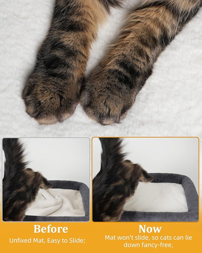 Cat Tree for Large Cat, Cat Tower with Large Perch for Adult Cats, 20 * 16.5 Inch Big Platform for Indoor with Super Cozy Soft Mat, Large Condo with Nature Sisal Post, Gray