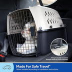 Petmate Vari Dog Kennel - Portable Dog Carriers & Crates for Medium Dogs, Airline-Friendly, Durable Plastic, Pet Carrier For Home and Travel, 28 Inches, Taupe and Black