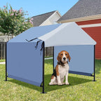 4x4 FT X-Large Outdoor Dog House for Large Dogs, Heavy Duty Weatherproof Dog Kennel with Upgraded Doors, Dog Tent for Outside Shelter, Waterproof Canopy Pet House for Small Animals, Navy Blue