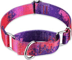 Martingale Dog Collar Escape-Proof for Training - No-Buckle, Durable Polyester Design for Medium Breeds (Purple Secret,M)