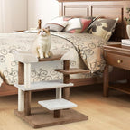 PETSITE 28-inch Small Cat Tree, Multi-Level Modern Cat Tree Tower with Sisal Scratching Posts, Multiple Jumping Platforms, and Soft Spacious Top Perch, Ideal for Elder Cats