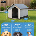 Durable Waterproof Plastic Dog House for Small to Large Sized Dogs, Indoor Outdoor Use Doghouse - Comfortable Retreat for Your Pet (Small)