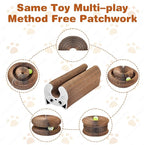 Kitty Curls Cat Toys Magic Organ Cat Scratcher Pad, Interactive Cat Toys for Indoor Cats with Compact Accordion Design and Bell Ball, Helps Relieve Anxiety, Boost Claw Health, Protect Furniture