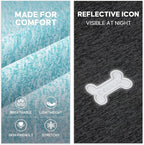 KYEESE 2Pack Dog Shirt, Lightweight Sun Protection Sleeveless Dog T Shirts for Small Dogs Boy, Breathable Puppy Reflective Tank Top Summer Dogs Clothes for Outdoor Walking, Grey+Sky Blue, S