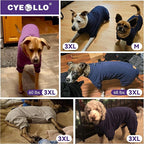 cyeollo Dog Pajamas for Medium to Large Sized Dogs Fleece Dog Pjs Warm Doggie Onesie Jumpsuit Stretchable Winter Coat Pet Clothes Girl Boy, Color Red