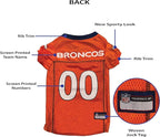 Pets First NFL Denver Broncos Dog Jersey, Size X-Small, Football Shirt Costume for Pet, Dog Sports T-Shirt, NFL Team Clothing for Cats, Licensed Pet Apparel Available in 7 Sizes and 32 Teams