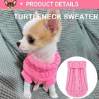 2 Pack Dog Sweaters for Small Dogs, Chihuahua Yorkie Sweater, Dog Clothes for Small Dogs, Winter Warm Pullover Clothing, Pet Cat Cold Weather Puppy Clothes Outfits L