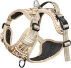 HEELE Dog Harness, No Pull Adjustable Padded Reflective Harness for Small Medium Large Dogs with Handle for Walking Training, Camo Tan, M