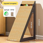 Cat Scratcher Board for Wall and Couch, 22.44 x 14.56 x 11.41 Inch Corrugated Paper, Vertical Cat Scratching Post, Durable Scratch Pad for Claw Sharpening, Non-Shedding for Indoor Cats
