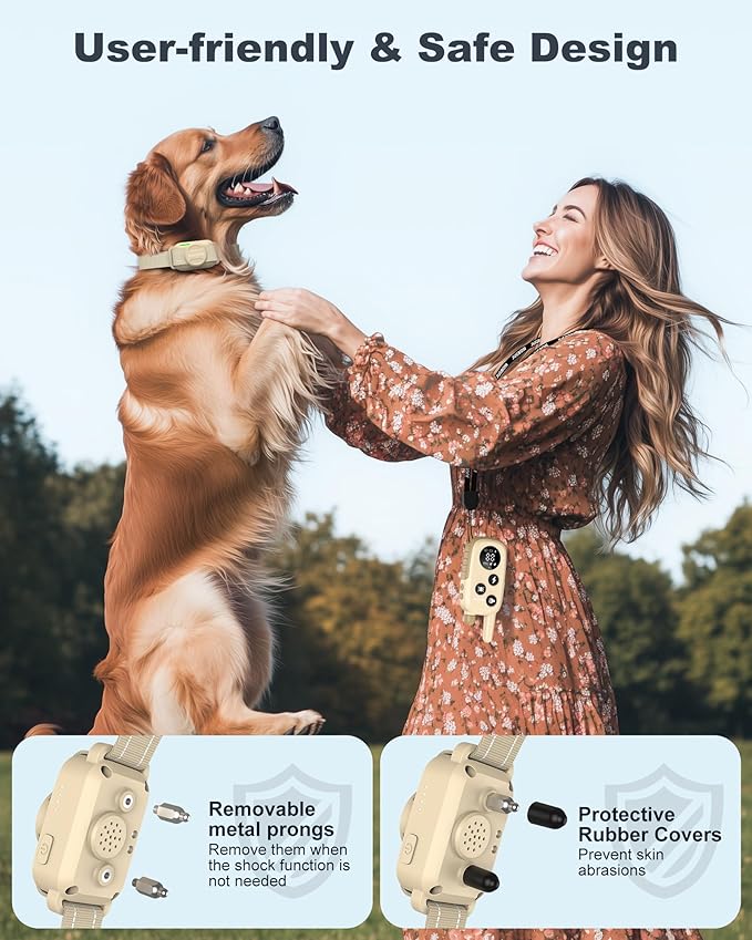 Jugbow Dog Training Collar - 4200FT Dog Shock Collar with Remote for Large Medium Small Dogs, Rechargeable Waterproof IPX8 E Collars with Beep (1-3) Vibration(1-3) Safe Static(0-99)