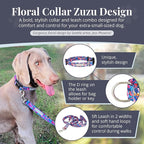 Lucky Love Dog - Adjustable Dog Collar and Leash Set with Easy Click Buckle for Small Dogs, Durable, & Comfortable Collar for Male & Female Dogs, Puppies & Adult Dogs - Zuzu, XS