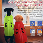 Queenmore XXS Dog Sweaters, Soft Fleece Vest Pullover Dog Jacket with Leash Hole, Warm Winter Dog Clothes Cold Weather Doggy Dachshund Sweater for Small Dogs Cats Boy or Girl (Red, XXS)