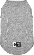 KYEESE Reflective Dog Shirt, Lightweight Sun Protection Dog T Shirts for Small Dogs, Breathable Sleeveless Pet Tank Top High Visibility Summer Dogs Clothes for Night Walking Outdoor, Grey, L