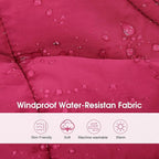 SAWMONG Dog Coat, Warm Dog Winter Coat, Waterproof Fleece Jacket, Cold Weather Dogs Jacket (M,Rosered)