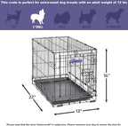 MidWest Homes for Pets 22-Inch iCrate for Extra-Small Breeds, Up to 15 lbs, Single Door Folding Dog Crate with Divider Panel, Leak-Proof Tray & Secure Latch, Portable, Durable & Easy to Assemble