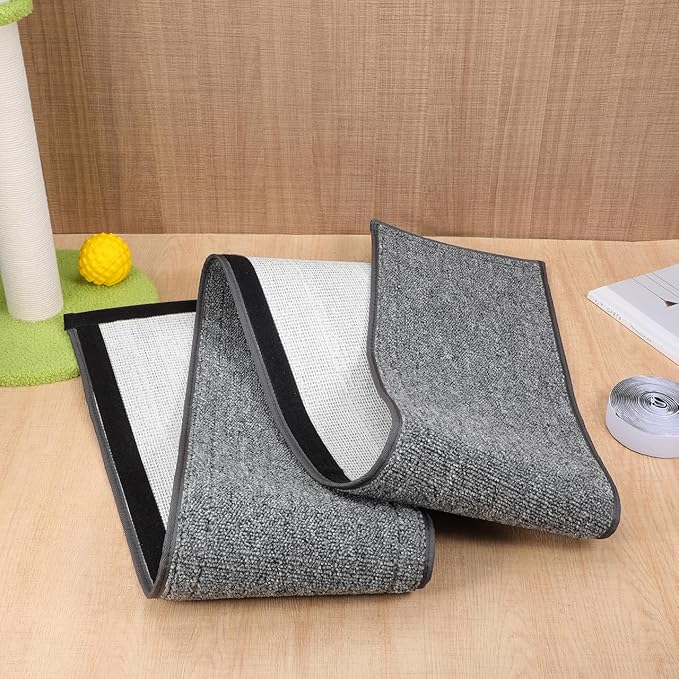 Kisangel Cat Carpet Scratching Mat Replacement, Cat Treadmill Accessories Felt Running Wheel Cushion Mat Scratch for Indoor Supplies Furniture, 95x10 inches