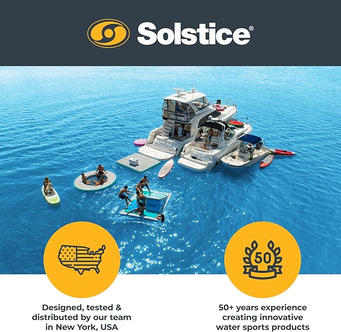 SOLSTICE Inflatable Pup Plank, Dog Water Ramp for Boats and Docks, XL Camo, 200 lb Capacity - Floating Platform for Pets for Lake, River, Beach & Swimming Pool, Includes Pump, Patent-Protected Design