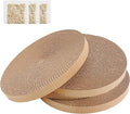 Round Cat Scratcher Refill 10 inch Diameter 7/8 Inch Thickness Circle Cardboard Cat Scratcher Replacement Pads Cat Scratching Boardcat Scratcher Pad for Indoor，4 PCS