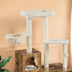 Yaheetech Cat Tree, 53in Cat Tower with Wood Litter Box Enclosure, 2-in-1 Cat Tree with Condo, Scratching Posts, Perch for Indoor Large Cats, Cat Activity Center, Rustic Brown/Beige