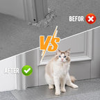 Uross Carpet Protector for Pets - Cat Carpet Protector for Doorway, Anti Scratch Under Door Cat Scratch Protector Mat, Easy to Cut Plastic Stopper Cat Scratch Guard Carpet 3.6FT-Silver