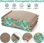 Nicunom Cat Scratcher Foldable Cat Scratching Board, Triangle Cat Scratching Pad, 6 Usable Sides Cat Scratchers Vertical Cat Scratching Post for Indoor Cats, Recyclable Cardboard Lounge