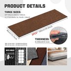 Cat Scratch Couch Furniture Protector, Adhesive Cat Scratch Pad Deterrent for Furniture, DIY Climbing Cat Scratcher Couch Protector from Cat Claws Scratching for Indoor (Brown,78.7x15.8In)