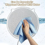 Cat Scratching Pad, Natural Cotton Rope Cat Scratch Mat, 16.9'' Round Wall & Floor Scratcher, Durable Furniture Protector for Couch, Carpet, Sofa, Eco-Friendly Cat Scratcher Pad(Grey)