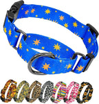 Kazazoo Martingale Collar for Dogs with Quick Release Buckle Adjustable Soft Durable Dog Collar for Small Medium Large No Pull Training Dog Collars-Blue Sky M