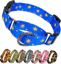 Kazazoo Martingale Collar for Dogs with Quick Release Buckle Adjustable Soft Durable Dog Collar for Small Medium Large No Pull Training Dog Collars-Blue Sky S
