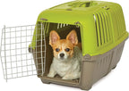 MidWest Homes for Pets Spree Travel Carrier – Hard-Sided Dog & Cat Carrier, Small Pet Travel Crate with Handle, Ventilated Design, Easy Assembly, 24-Inch, Green
