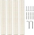 4 Pcs 2.9in 7.4cm Diameter Cat Tree Scratching Post Replacement Pole (M8, 17.7in/45cm)