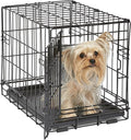 MidWest Homes for Pets 18-Inch iCrate for Tiny Breeds, Up to 10 lbs, Single Door Folding Dog Crate with Divider Panel, Leak-Proof Tray & Secure Latch, Portable, Durable & Easy to Assemble