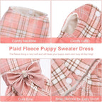 Dog Sweaters Dog Clothes for Small Dogs Boy Girl Fall Puppy Dress Warm Fleece Chihuahua Yorkie Teacup Doggie Sweaters Dresses Doggy Sweater for Small Dogs Girl Cat Outfit (Pink 2, Small)