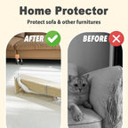 Meeyoview 30" Horizontal Scratching Post, Sisal Cat Scratcher with Spring Toy, Large Floor Mount Scratching Pad, Furniture Protector for Indoor Cats, Square
