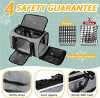 Petskd Pet Carrier 18x13x9.5 Southwest Airline Approved,Pet Travel Carrier Bag for Small Cats and Dogs, Soft Dog Carrier for 1-15 LBS Pets,Dog Cat Carrier with Safety Lock Zipper (Grey)
