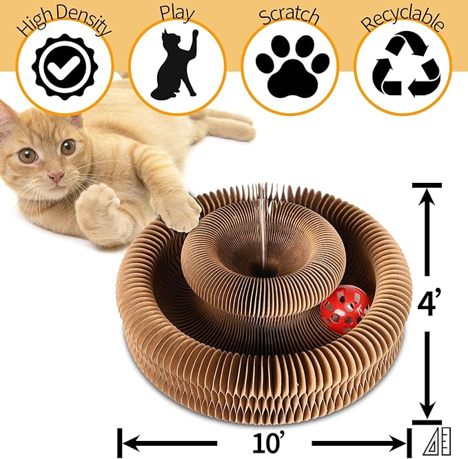 Magic Organ Cat Scratcher Board, Cat Ball Adventure The Ultimate Interactive Mental Physical Exercise for Indoor Cats Toy 2026