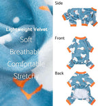 Fitwarm Adorable Duck Dog Pajamas, Warm Winter Dog Clothes for Small Dogs Boy Girl, Cozy Pet Onesie with Feet, Blue, White, Orange, Small
