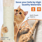 Cat Tree 82 in Multi-Level Cat Tower for Indoor Cats, Heavy Duty Large Cat Tree with Sisal Scratching Posts, Hammock, 2 Perches, 2 Condos, 2 Hanging Baskets, Beige