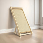 Cat Scratching Pad with 100% Sisal, Stable Triangle Design, 2-Step No-Tool Assembly, 22" Wooden Ramp to Protect Furniture & Sofa, Natural Incline Board for Indoor Cats (Brown)