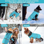 Doglay Dog Winter Coat with Thicken Furry Collar,Soft Reflective Warm Pet Jacket Fleece Lining Waterproof Windproof Clothes for Cold Weather,Small Medium Large Dogs,3XL(Chest:31.5-43.31,Back:27.17)
