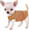 Elevate Your Pet's Comfort and Fashion: Premium 100% Cotton Rib Dog Shirt Vest for Small Breeds Like Chihuahuas, Yorkies, and Puppies .Year-Round Style with Tank-Style Puppy Attire Ginger Large