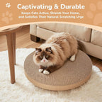 Cat Scratch Pad, Cat Scratcher Cardboard & Cat Scratching Pads - Round Cat Scratcher Refill (6pcs), 10 Inch Diameter 7/8 Inch Thick cat scratchers for Indoor Cats (1 Pack Round)