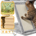 Yaheetech 57in Multi-Level Cat Tree for Large Cats, Luxurious Cat Activity Center with 2 Condos, 3 Jump Perches and Scratching Posts for Indoor Cats and Kittens, Light Gray