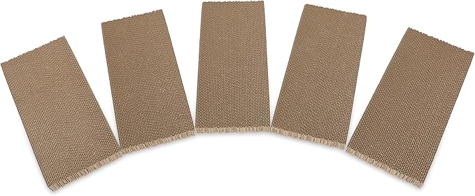 KOCHO Cat Scratcher Value Pack, 5-Count Honeycomb Cardboard Boards, 17.5" Length, Gentle on Claws, Made in Japan