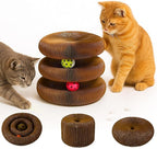 Interactive Cat Toy, Kitty Curls Cat Scratcher, Twisty Paws Cat Scratching Post, Kitty Kurls Magic Organ Cat Scratch Pad with Ball Toy for Indoor Cats, for Kitty kurlz Modern Cat Scratching Board