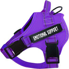 voopet Service Dog Harness, Emotional Support Pet Vest Harness, Reflective Breathable and Adjustable No-Pull ESA Dog Harness for Small Medium Large Dogs (with 4 PCS Removeable Tags)