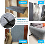 Self Adhesive Cat Scratch Mat to Protect Furniture,16 x 78 in, Couch Protector from Cat Claws Scratching (Gray)